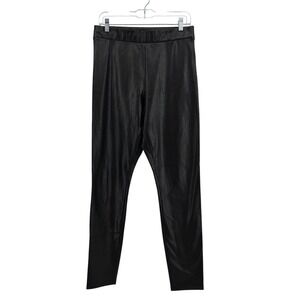 Aritzia Ten by Babaton Leggings Womens L Faux‎ Leather Black High Rise Skinny